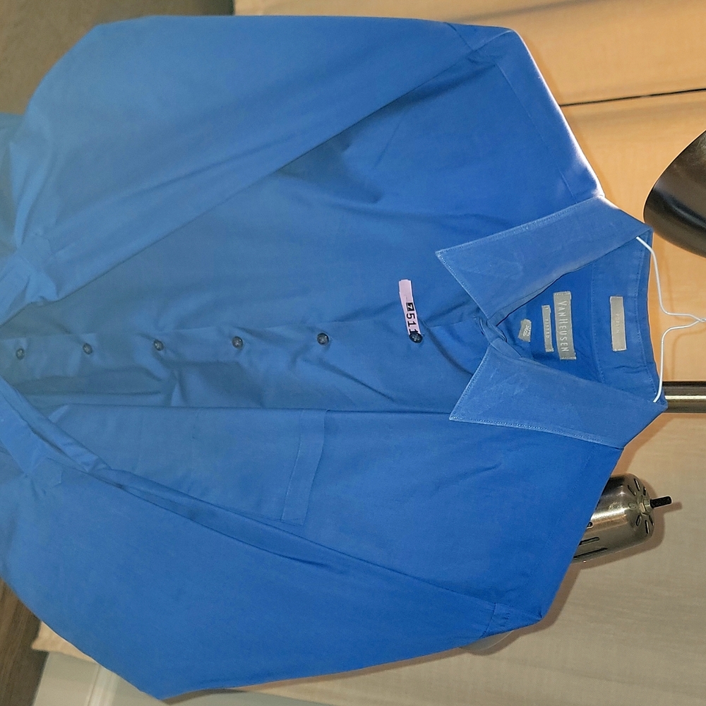 Poplin (blue) Button Up Dress Shirt
